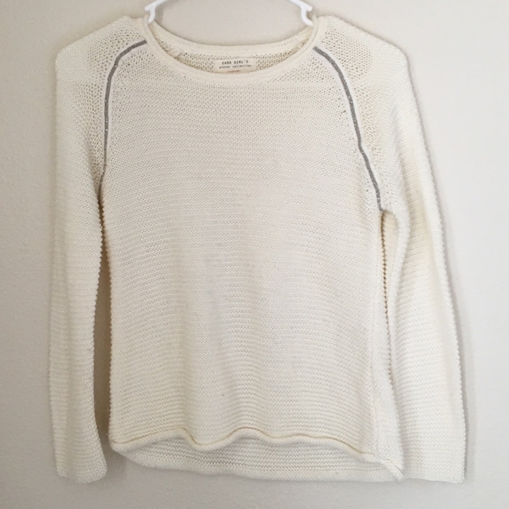 Zara Knit White Sweater (Winter Collection)